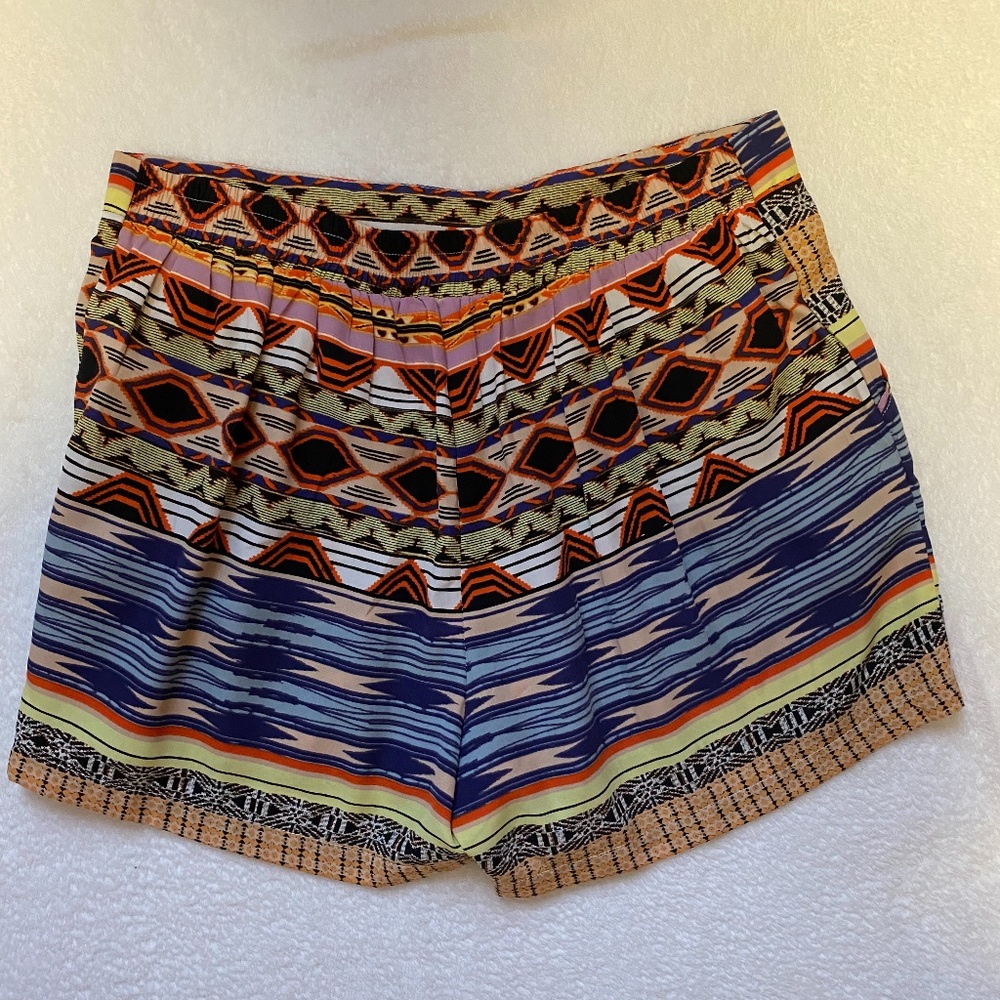 Multicolored Patterned Shorts